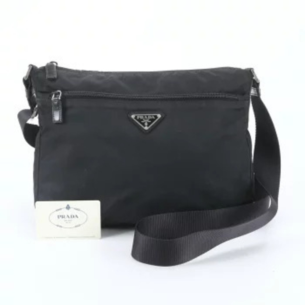 Prada Card Tessuto Triangular Crossbody Bag White